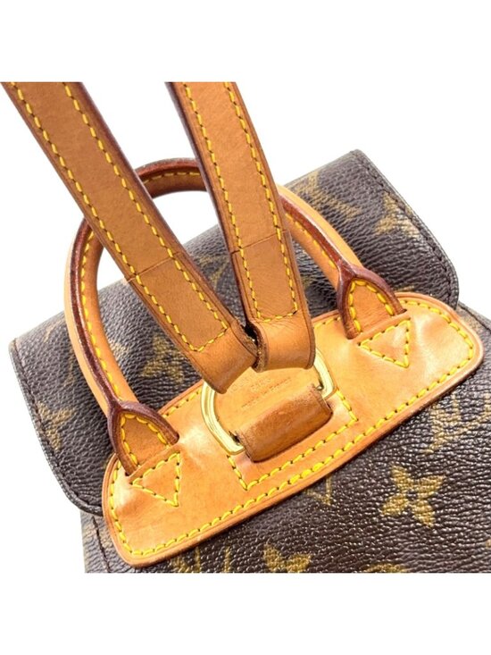 Louis Vuitton Minimontsouris Monogram Leather Brown Backpack Gold main image 13
